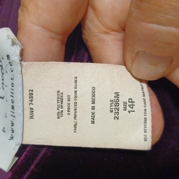 🙋Always Caroline petite vintage velour long sleeve top S 10-12 - Picture 7 of 10